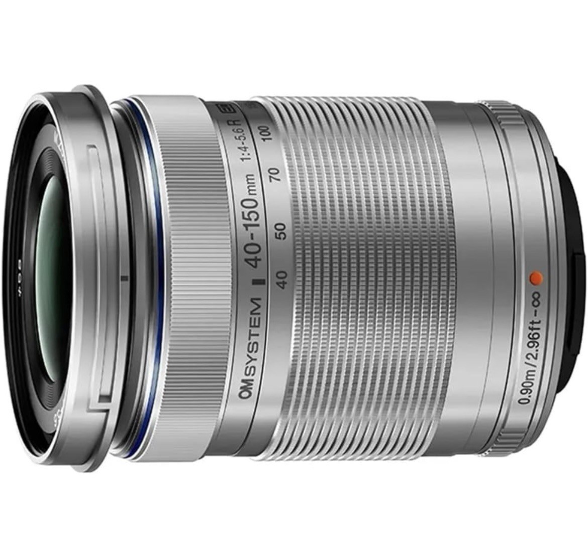 OM SYSTEM 40-150mm f/4-5.6 R Silver MFT Lens - Brand New