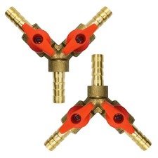 2 Pcs 3/8 Inch Hose Barb 3 Way Shut Off Valve...