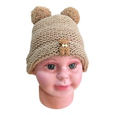 Cute Baby Beanie With Pom Poms