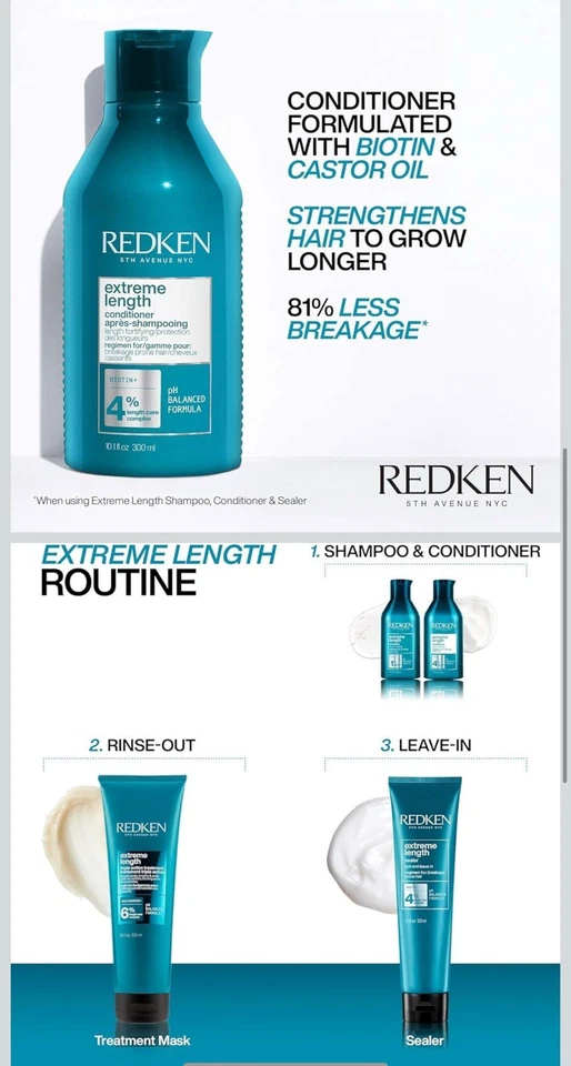 Champú acondicionador de longitud extrema Redken 5th Avenue Apres 10,1 OZ Foto 2 de 2