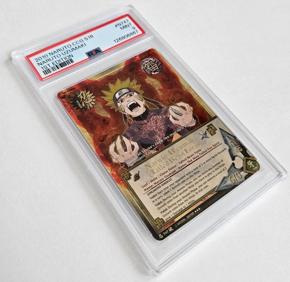 Naruto Tailed Beast Form PSA 9 N747 1st Edition Foretold Prophecy Bandai 2010 - Image 2 of 3