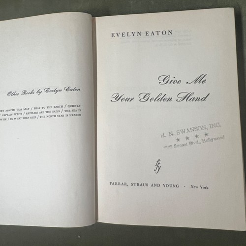 Give Me Your Golden Hand by Evelyn Eaton 1951 Hardcover NO DJ -GOOD- - Picture 4 of 13