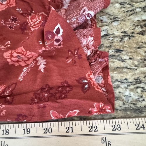 Blusa Penélope Rosa Mujer Pequeña Roja Boho Floral Campesina Top Manga Larga Nueva con Etiquetas - Imagen 6 de 9