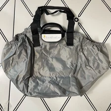 Reusable Grocery Shopping Bags Lot of 3 Grey Foldable Large