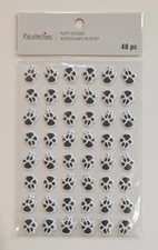 Puffy Paw Prints Dog Cat Pets Animals Scrapbooking Stickers by Recollections 