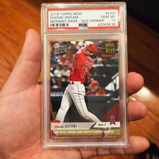 2018 Topps Now Shohei Ohtani Moment of the Week Gold Winner RC #23W PSA 10 