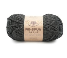  1 Skein Lion Brand Yarn 843-153J Re-Spun Thick  Quick Yarn, Raven
