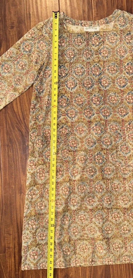 VINTAGE Orvis Dress Floral Fit Flare Cottagecore Prairie w Pockets Women’s Sz 10 - Image 4 of 4