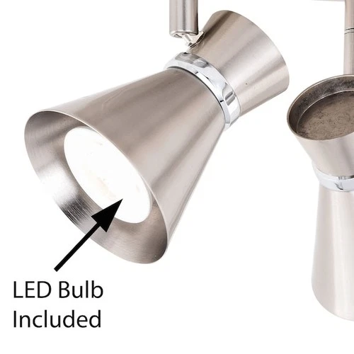 VAXCEL C0219 Alto 3 Light LED Brushed Nickel Adjustable Ceiling Spot Light - Picture 4 of 8