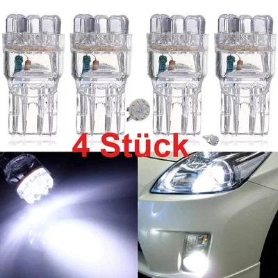 4x W21/5W T20Birne DC12V Tagfahrlicht Standlicht Rückfahrlicht Lampen DRL Weiß✨  - Bild 1 von 4
