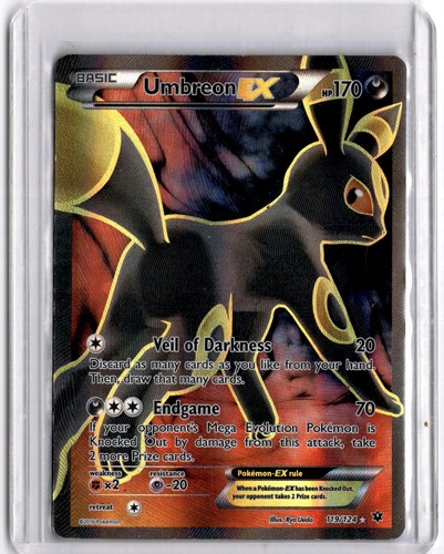 Umbreon EX (Full Art) 119/124 XY - Fates Collide Ultra Rare, Holo Damged+ GIFT