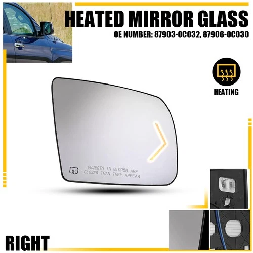 For Toyota Sequoia 2008-2017 Tundra 2007-2021 Mirror Glass Heated Right Side EXC