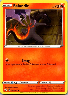 Salandit #027/202 SWSH01: Sword & Shield Base Set TOKIYA NM - Image 1 of 3