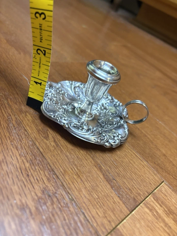 Varilla de cámara Gorham de plata esterlina floral repousse # 324 Foto 4 de 4