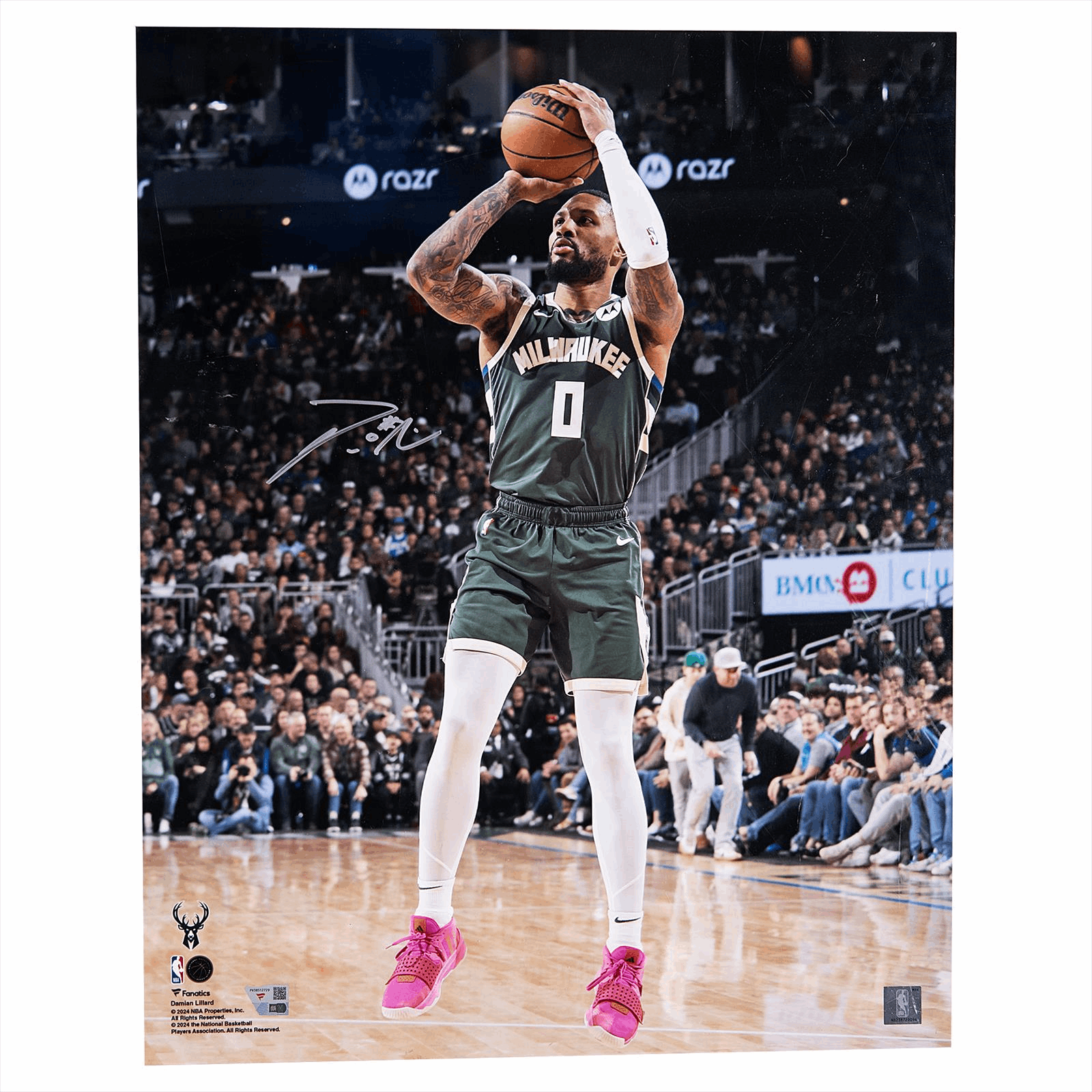 2024 Damian Lillard Signed 16 x 20 Photo Fanatics Authenticated 