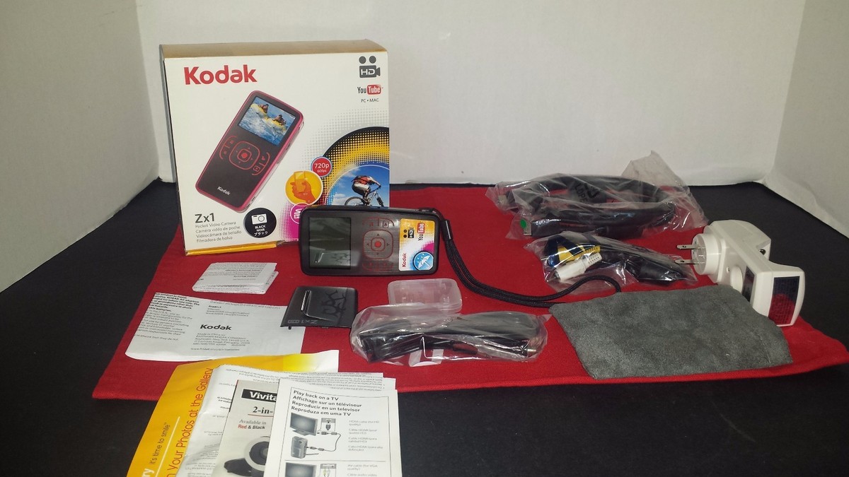 New in Box - Kodak Zx1 Pocket Camcorder - Black - 04177455019 | eBay