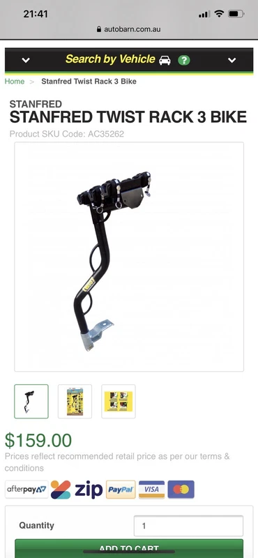 autobarn bike carrier