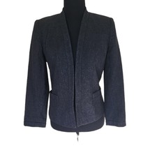 Euc Vintage Floyd Williams Women's Open Front Wool Jacket Blazer Top 6p