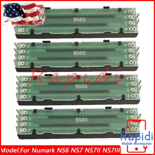 4* For Numark Channel Fader NS7 NS7II NS7III NV NV II 4TRAK DJ Mixer Controller