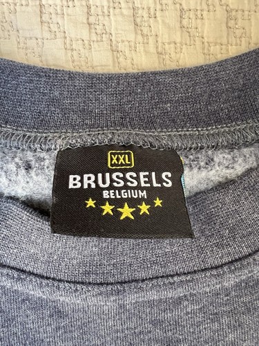 Brüssel Belgien Sweatshirt Langarm Rundhals Herren Größe XXL Souvenir y2k - Bild 6 von 14