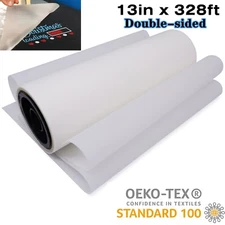 QOMOLANGMA 13in x 328ft DTF Transfer Film Premium Roll Warm Peel Double Sided