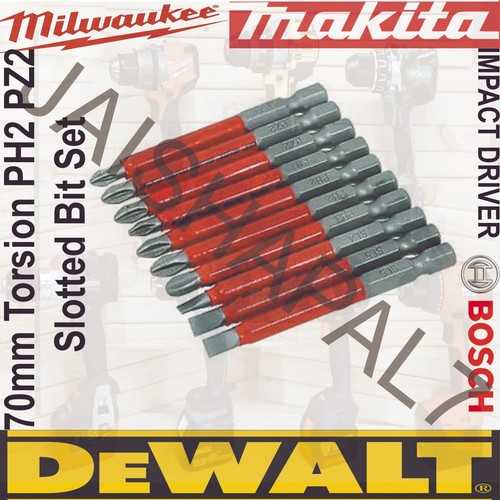 10pcs 70mm Non Slip Screwdriver Drill Bits Power Bit Drill Philips Slotted Skid Screw Hex Bit - Foto 9