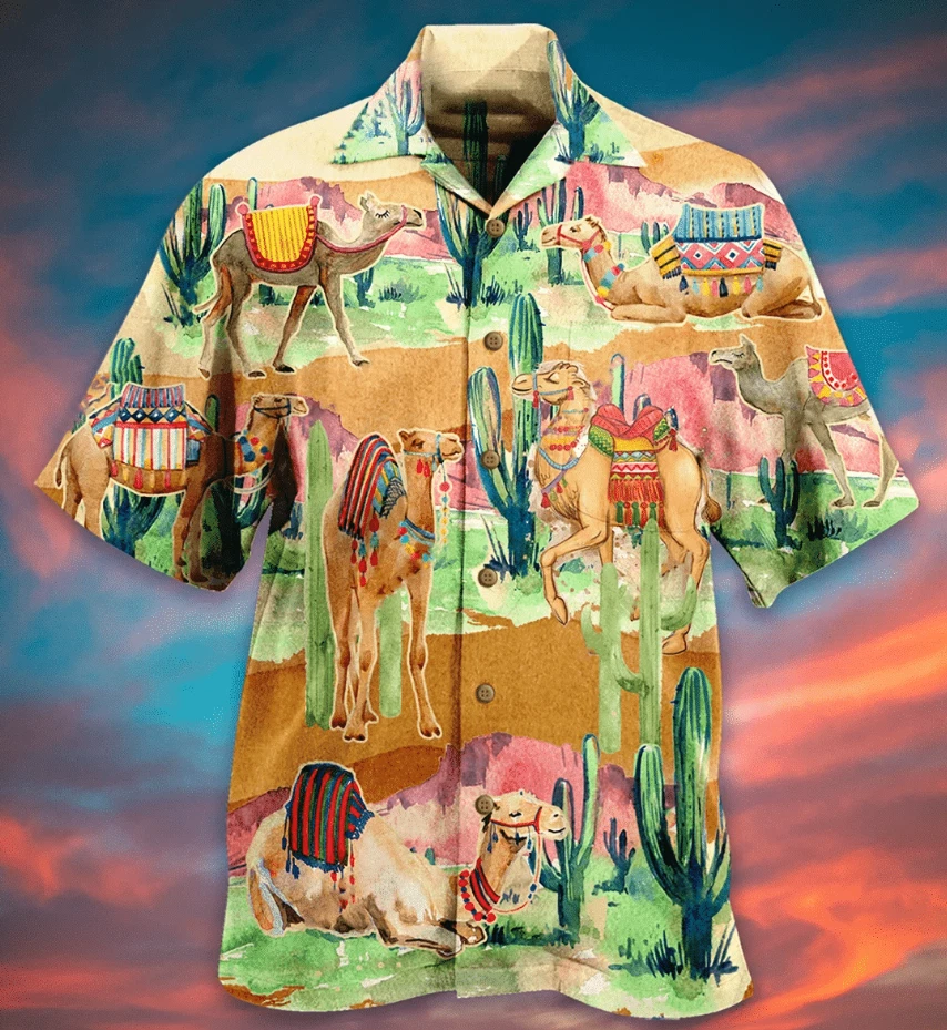Camel Love Desert Hawaiian Shirt For Men