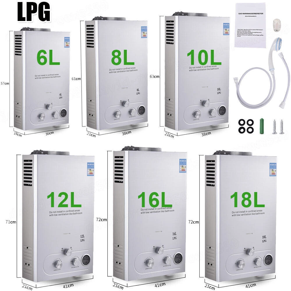 18L Propane Gas Hot Water Heater 5GPM On-Demand Tankless Instant Boiler |  eBay
