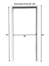 Commercial Steel Door Frame -3- Pieces Knockdown Metal For 36x80 Door. Fits 3’’