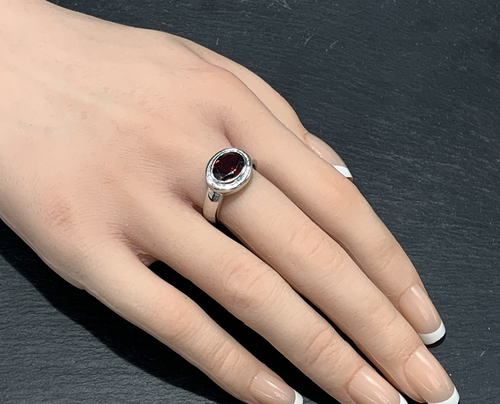 Ring Granat 925er Silber Gr. 55 - Bild 10 von 13