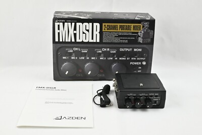 AZDEN ( アツデン ) FMX-DSLR 2チャンネルポータブルミキサー AZDEN FMX-DSLR 2-CHANNEL PORTABLE MIXER | eBay