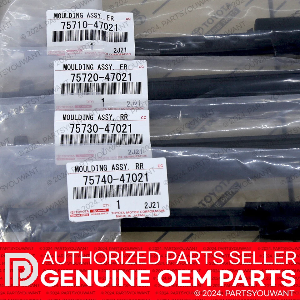 GENUINE Toyota 2010-2015 Prius OEM Window Door Belt Molding Weatherstrip [SET] - Image 3 of 4