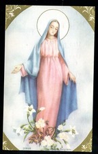 ANTIQUE  HOLY CARD  OF ST MARY