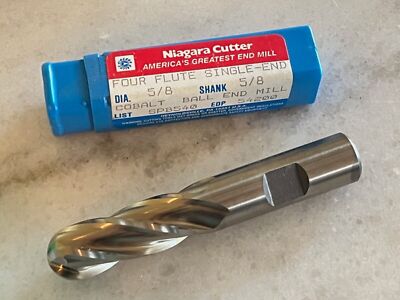 NIAGARA CUTTER 5/8'' x 1-5/8'' x 3-3/4'' SE 4FL BALLNOSE HSCO COBALT END MILL 54200