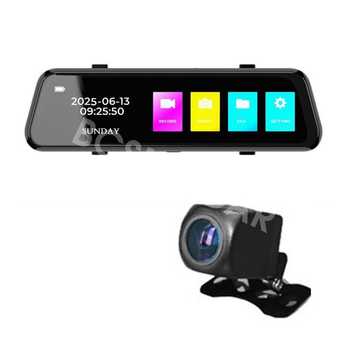 3 Channel Dashcam Mirror Car DVR Video Recorder Backup Camera Parking Monitor - Bild 1 von 13