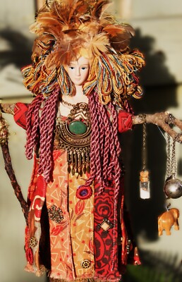 Spirit Doll Voodoo Earth Goddess Mixed Media Art Doll Spiritual Intention