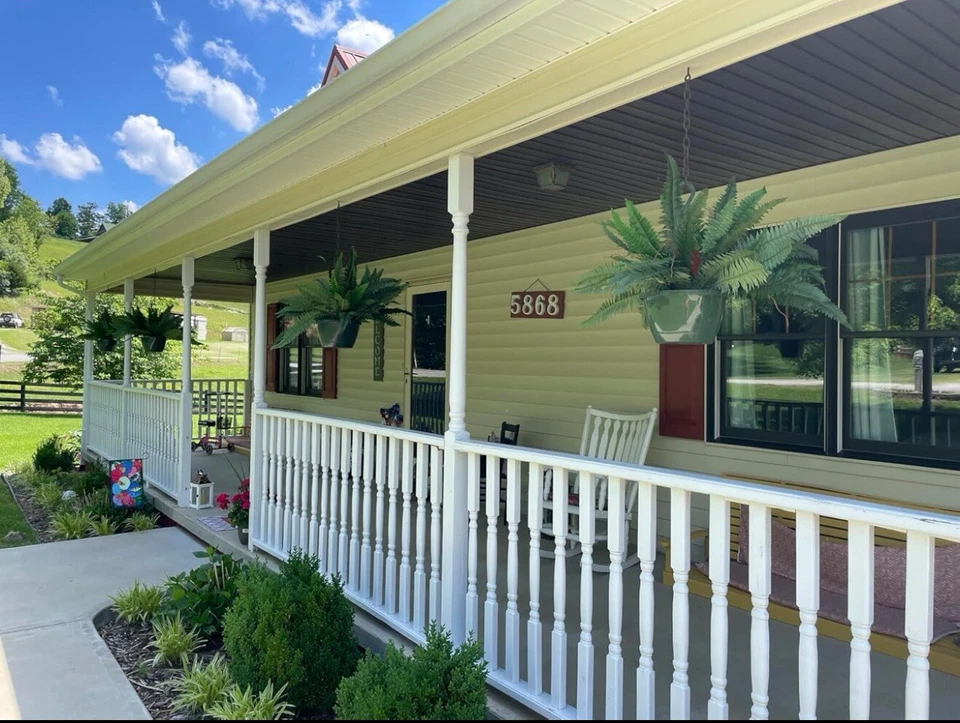 Paquete de 2 plantas de arbusto artificial de helecho Boston de 48". Venta al por menor $103 Foto 3 de 4