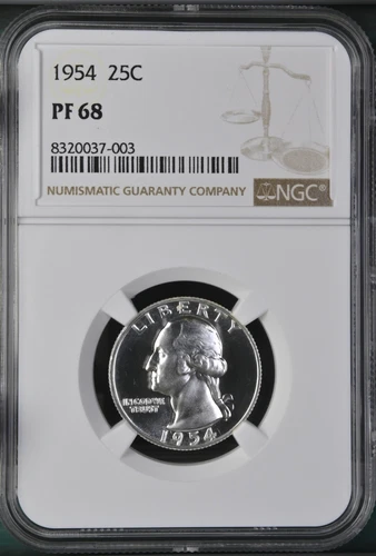 1954 Washington Silver Quarter PF68 NGC