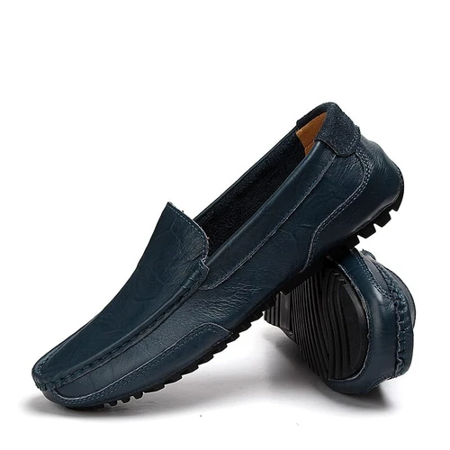 Herren Schuhe Leder Freizeit Autofahren Halbschuhe Schuhe Mokassins Sneaker Slipper - Bild 3 von 23