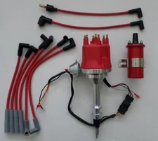 Small CAP HEI Distributor For AMC/JEEP INLINE 6 232 258 + RED Wires + 45K COIL