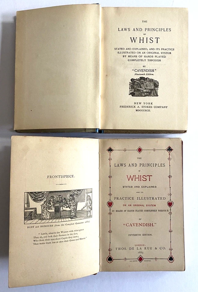 1885 Cavendish on Whist Playing Card Game Books Foto 3 de 4