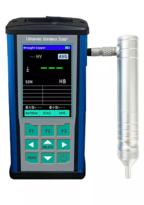 Ultrasonic Hardness Tester Durometer with Force 10N 1kgf Scale HV HB HRB HRC HRA