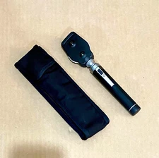 LED Fiber Optic Portable Medical Ophthalmoscope Black ENT Ear Care Diagnostic CE