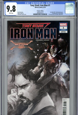 Tony Stark: Iron Man #1 (2018) Marvel CGC 9.8 Premiere Sketch 1st Andy Bhang!