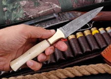 8.5” HANDMADE DAMASCUS KNIFE  FORGED STEEL HUNTING DAGGER BOOT Dirk KNIFE  x-67