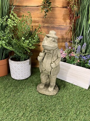 STEIN GARTEN WIND IN DEN WEIDEN ''KRÖTE/FROSCH'' BETON STATUE ORNAMENT