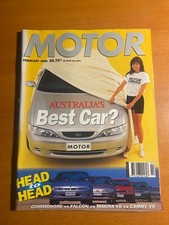 Motor magazine - February 1996 - Holden Commodore v Falcon v Magna v6 v Camry v6