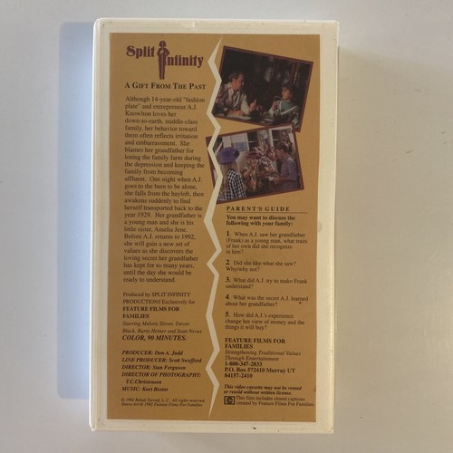 Split Infinity (1992) VHS TAPE - Vintage Movie - Family Drama - Feature Films - Picture 2 of 7