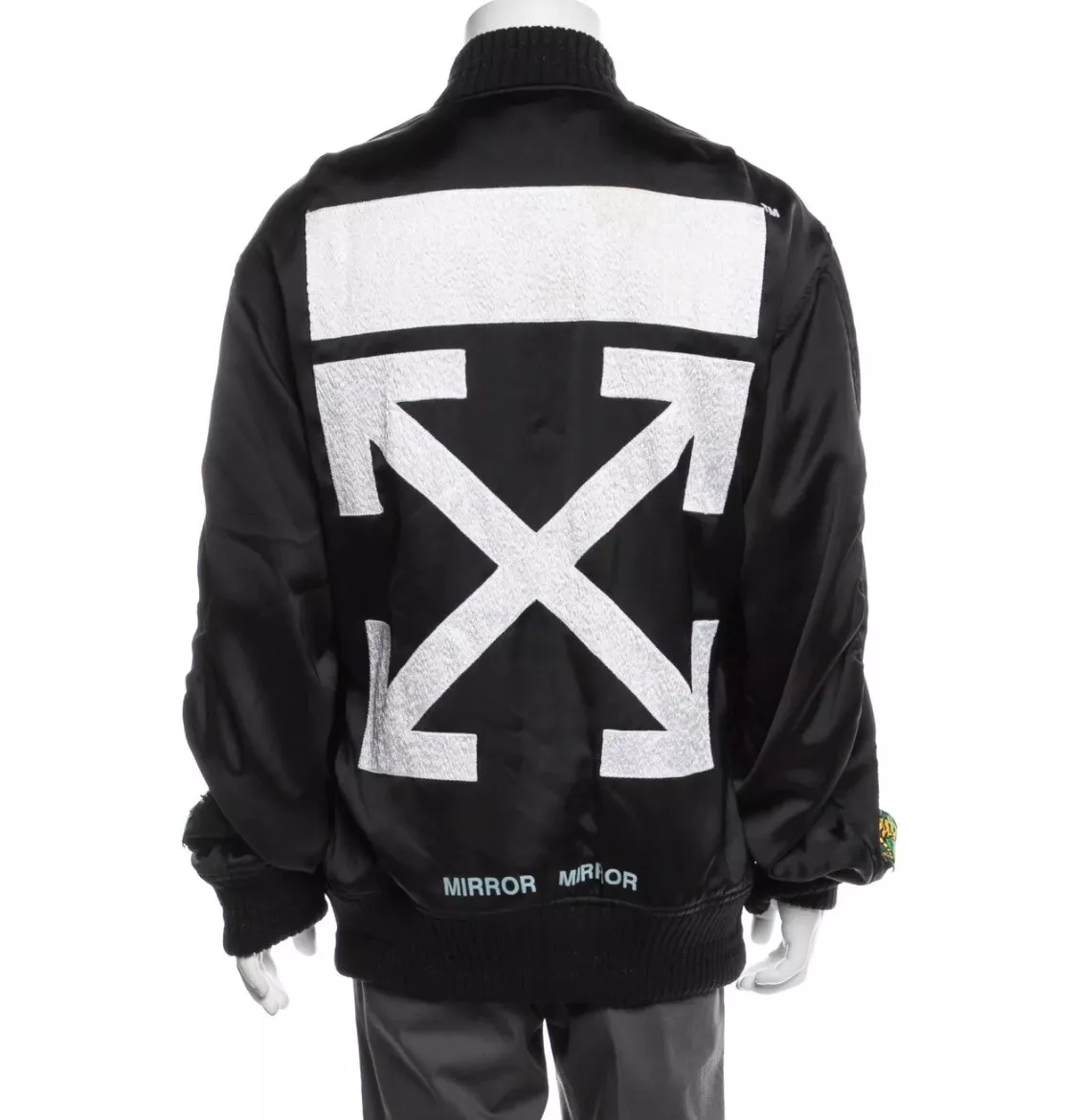 Rare New OFF-WHITE c/o Virgil Abloh Graphic Tiger Print Bomber Jacket sz M