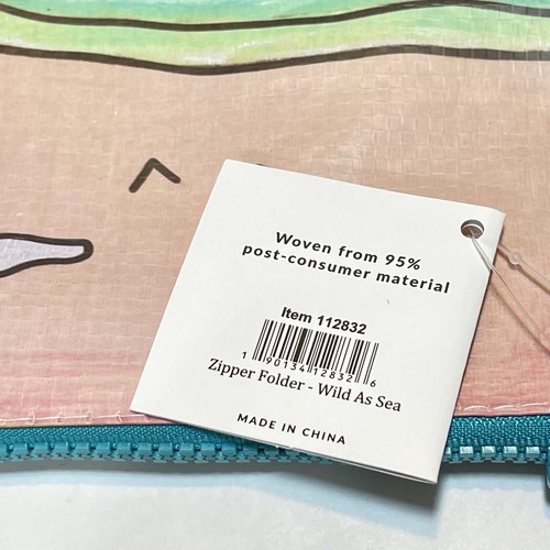 PRIMITIVES BY KATHY Clutch Tasche groß 14 Zoll Reißverschluss Meer Strand inspiriert - Bild 6 von 10